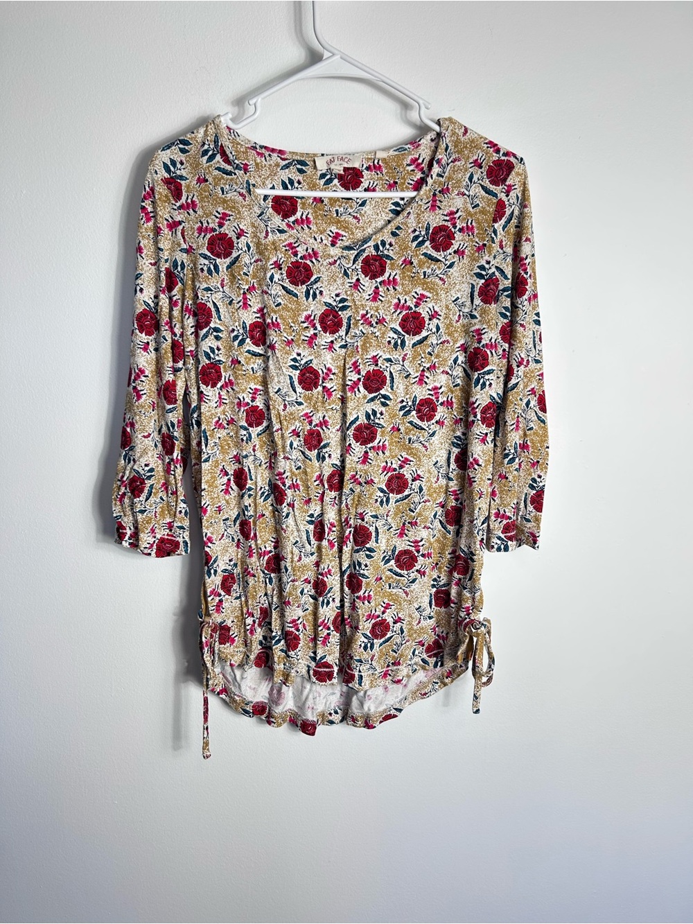 Fat Face Mustard Yellow Floral Top - Size 8